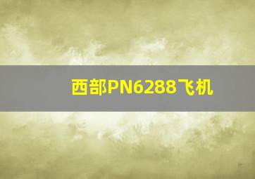 西部PN6288飞机