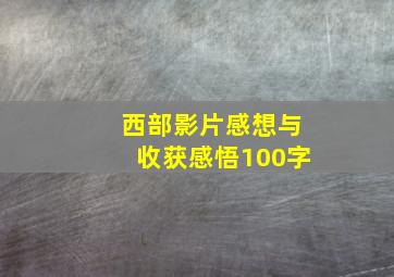 西部影片感想与收获感悟100字