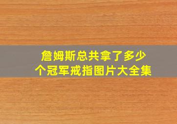 詹姆斯总共拿了多少个冠军戒指图片大全集