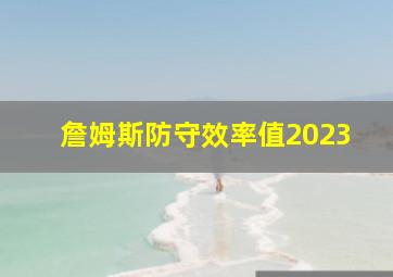 詹姆斯防守效率值2023