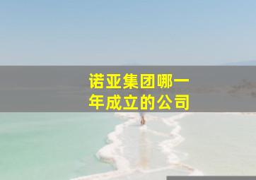 诺亚集团哪一年成立的公司