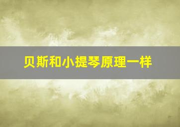 贝斯和小提琴原理一样