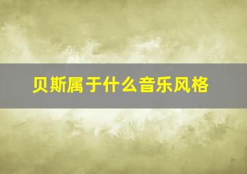 贝斯属于什么音乐风格