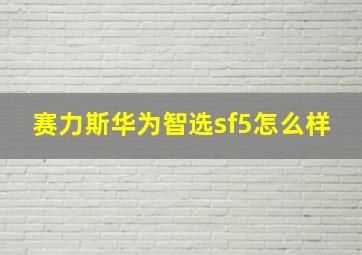 赛力斯华为智选sf5怎么样