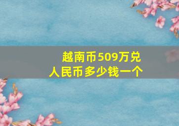 越南币509万兑人民币多少钱一个