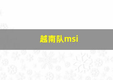 越南队msi