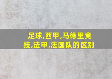 足球,西甲,马德里竞技,法甲,法国队的区别