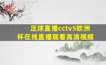 足球直播cctv5欧洲杯在线直播观看高清视频