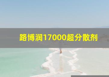 路博润17000超分散剂