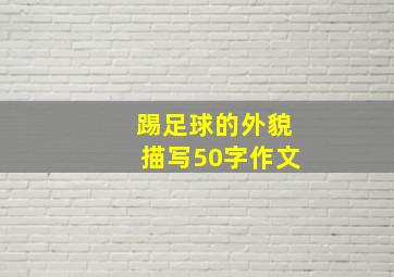 踢足球的外貌描写50字作文