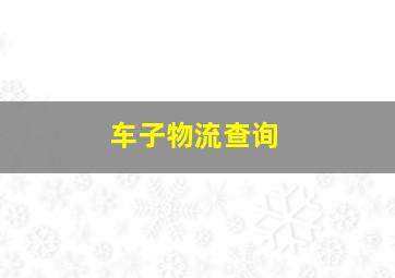 车子物流查询