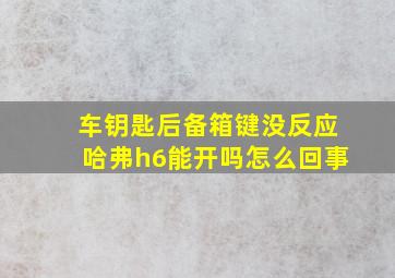 车钥匙后备箱键没反应哈弗h6能开吗怎么回事