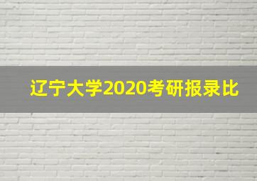 辽宁大学2020考研报录比