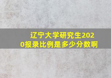 辽宁大学研究生2020报录比例是多少分数啊