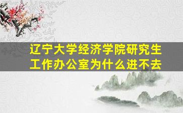 辽宁大学经济学院研究生工作办公室为什么进不去