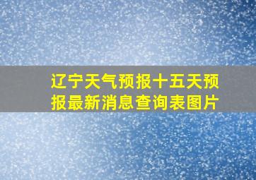 辽宁天气预报十五天预报最新消息查询表图片