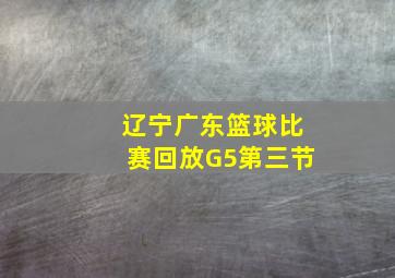 辽宁广东篮球比赛回放G5第三节