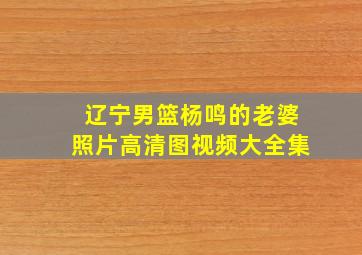 辽宁男篮杨鸣的老婆照片高清图视频大全集