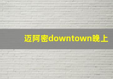 迈阿密downtown晚上