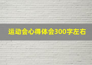 运动会心得体会300字左右