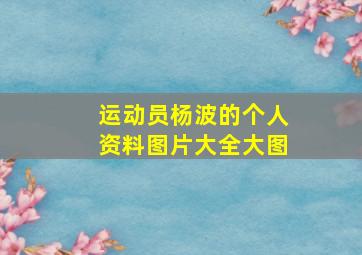 运动员杨波的个人资料图片大全大图