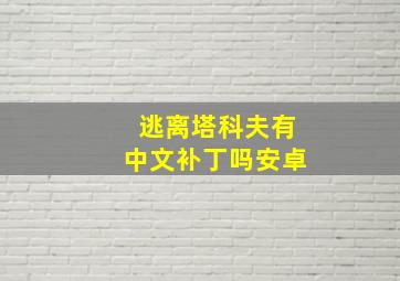 逃离塔科夫有中文补丁吗安卓