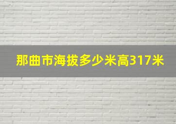 那曲市海拔多少米高317米