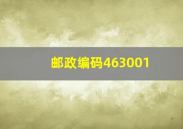 邮政编码463001