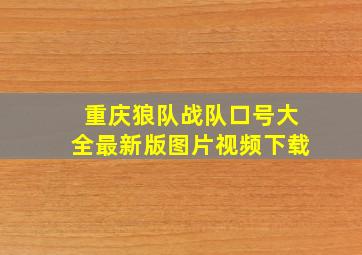 重庆狼队战队口号大全最新版图片视频下载