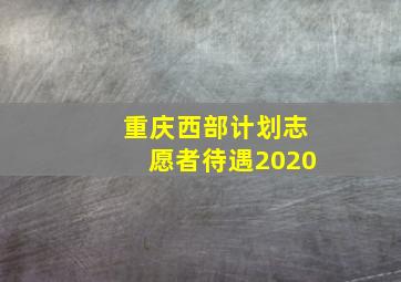 重庆西部计划志愿者待遇2020