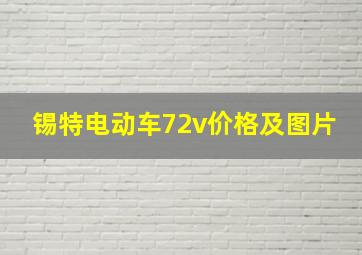 锡特电动车72v价格及图片