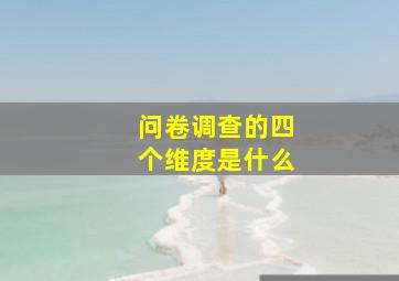 问卷调查的四个维度是什么