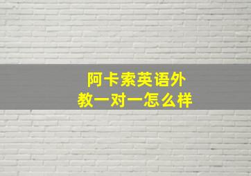 阿卡索英语外教一对一怎么样