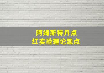 阿姆斯特丹点红实验理论观点