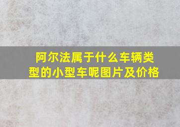 阿尔法属于什么车辆类型的小型车呢图片及价格