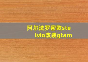 阿尔法罗密欧stelvio改装gtam