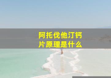 阿托伐他汀钙片原理是什么