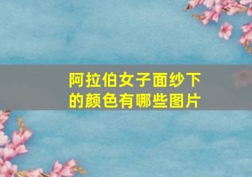 阿拉伯女子面纱下的颜色有哪些图片