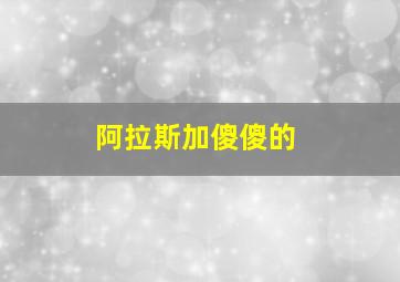 阿拉斯加傻傻的