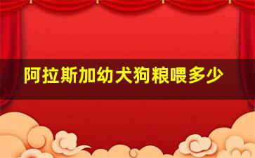 阿拉斯加幼犬狗粮喂多少