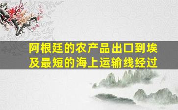 阿根廷的农产品出口到埃及最短的海上运输线经过