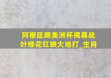 阿根廷踢美洲杯揭幕战叶绿花红映大地打_生肖