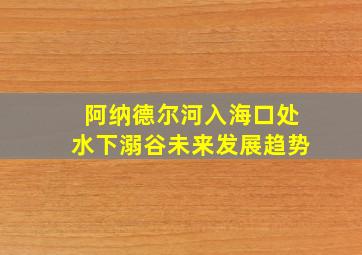 阿纳德尔河入海口处水下溺谷未来发展趋势