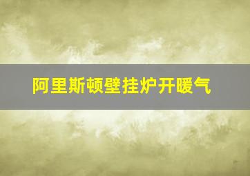 阿里斯顿壁挂炉开暖气