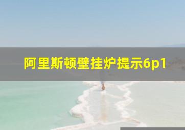 阿里斯顿壁挂炉提示6p1