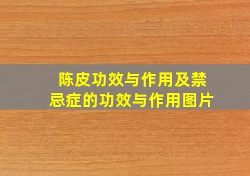 陈皮功效与作用及禁忌症的功效与作用图片