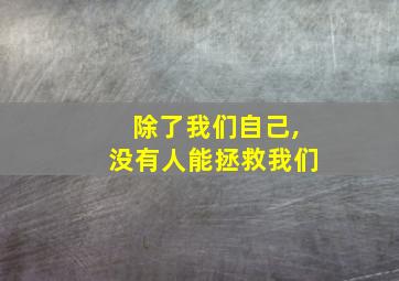 除了我们自己,没有人能拯救我们