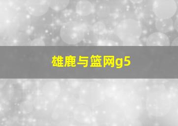 雄鹿与篮网g5