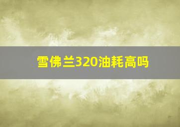 雪佛兰320油耗高吗