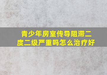 青少年房室传导阻滞二度二级严重吗怎么治疗好